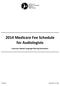 2014 Medicare Fee Schedule for Audiologists. American Speech-Language-Hearing Association