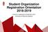 Student Organization Registration Orientation Center for Leadership & Involvement (CfLI) University of Wisconsin-Madison
