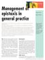 Management of epistaxis in general practice