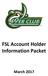 FSL Account Holder Information Packet