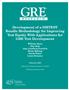 GRE R E S E A R C H. Development of a SIBTEST Bundle Methodology for Improving Test Equity With Applications for GRE Test Development