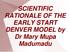 SCIENTIFIC RATIONALE OF THE EARLY START DENVER MODEL by Dr Mary Mupa Madumadu