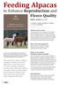 Feeding Alpacas. to Enhance Reproduction and. Fleece Quality. RIRDC article 11/111