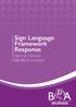 Sign Language Framework Response Northern Ireland BSL/ISL Framework