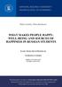 WHAT MAKES PEOPLE HAPPY: WELL-BEING AND SOURCES OF HAPPINESS IN RUSSIAN STUDENTS