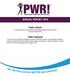 ANNUAL REPORT PWR! VISION Communities where individuals with Parkinson disease have access to Exercise as Medicine.