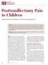 Posttonsillectomy Pain in Children