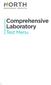 Comprehensive Laboratory. Test Menu