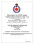 Nomination for OACP Award Traffic Safety Initiative of the Year For organizations with more than 500 officers