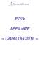 EOW AFFILIATE ~ CATALOG 2018 ~