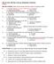 KEY TO Biol 1400 Quiz 3 (25 pts) Metabolism & Diffusion FORM 1