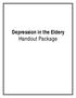 Depression in the Eldery Handout Package
