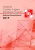 ANZSCTS Cardiac Surgery Database Program. National Annual Report
