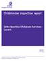 Childminder inspection report. Little Sparkles Childcare Services Lanark