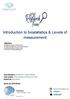 Introduction to biostatistics & Levels of measurement