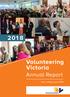 Volunteering Victoria. Annual Report. Volunteering New Zealand 1