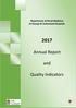Department of Renal Medicine St George & Sutherland Hospitals. Annual Report. and. Quality Indicators
