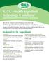 H.I.T.S. Health Ingredient Technology & Solutions Featured Ingredients for Great Taste & Well-Being!