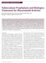 Tuberculosis Prophylaxis and Biologics Treatment for Rheumatoid Arthritis