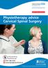 Physiotherapy advice Cervical Spinal Surgery