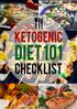 Ketogenic Diet 101 Checklist