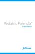 Pediatric Formula. Product Manual