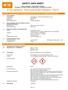 SAFETY DATA SHEET. S1125 Adhesive Part A and S1264 Adhesive Part A