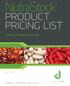 NutraStock PRODUCT PRICING LIST. Softgels + Tablets + Capsules. July 1, jdlabs.com Made in the USA