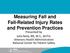 Measuring Fall and Fall-Related Injury Rates and Prevention Practices Presented by Julia Neily, RN, M.S., M.P.H. Veterans Health Administration