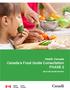 Health Canada Canada s Food Guide Consultation PHASE 2