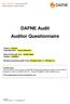 DAFNE Audit Auditor Questionnaire