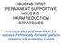 HOUSING FIRST- PERMANENT SUPPORTIVE HOUSING- HARM REDUCTION STRATEGIES