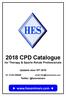 2018 CPD Catalogue.   for Therapy & Sports Rehab Professionals. Updated June 19 th