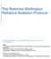 The Waterloo Wellington Palliative Sedation Protocol