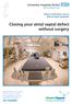 Closing your atrial septal defect without surgery