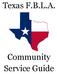 Texas F.B.L.A. Community Service Guide
