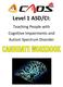 Level 1 ASD/CI: Teaching People with Cognitive Impairments and Autism Spectrum Disorder