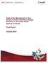 Audit of the Management of Non- Enteric Zoonotic Infectious Disease Activities at the Public Health Agency of Canada. Final Report.