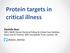 Protein targets in critical illness