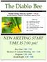 FfffFeb. The Diablo Bee. Monthly Meeting: Thursday, April 10 th - 7:00 pm