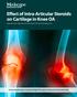 Effect of Intra-Articular Steroids on Cartilage in Knee OA CME/CE