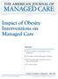Impact of Obesity Interventions on Managed Care