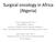 Surgical oncology in Africa (Nigeria)