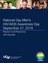 National Gay Men s HIV/AIDS Awareness Day September 27, Research and Resources with Gay Men