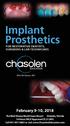 Implant Prosthetics. February 9-10, 2018