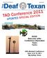 TAD Conference 2011 UPDATED SPECIAL EDITION. INSIDE: Welcome Letter Conference Information Flyers Forms