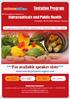 Nutraceuticals and Public Health. Keynote Lecture. 75+ Workshop. Conference Secretariat.
