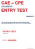 CAE CPE GRAMMAR ENTRY TEST ENTRY TEST WITH ANSWERS HANDOUTS
