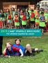 2019 CAMP SPARKLE BROCHURE For children touched by cancer