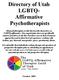 Directory of Utah LGBTQ- Affirmative Psychotherapists